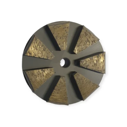 Front view of Terrco Beveled Edge Diamond Grinding Cutting Disc showing diamond segments.