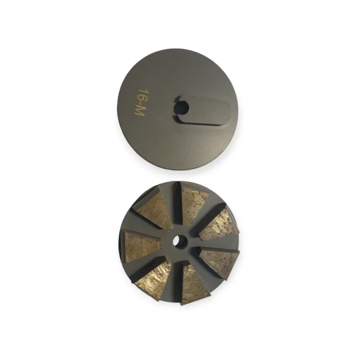 Close-up view of diamond segments on the Terrco Beveled Edge Diamond Grinding Cutting Disc.